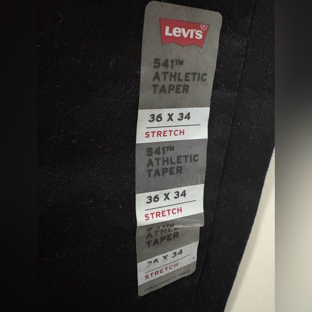 Levi's Mens 504 Taper Fit Black Jeans 36 x 34 NWT - Picture 3 of 10